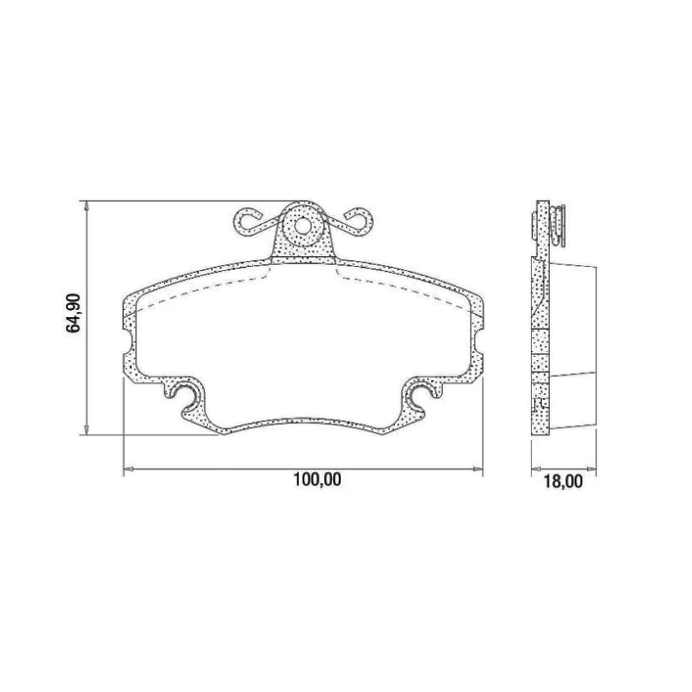 PASTILHA FREIO DIANTEIRO