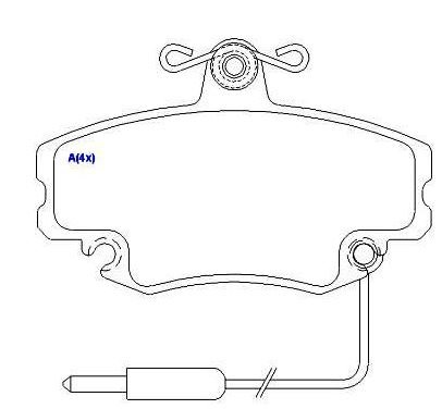 PASTILHA FREIO DIANTEIRO
