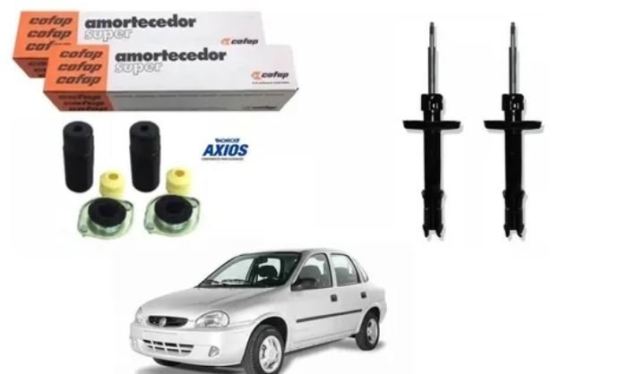 PAR COXIM BATENTE GUARDA PO + AMORTECEDOR DIANTEIRO COFAP