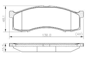 PASTILHA FREIO DIANTEIRO